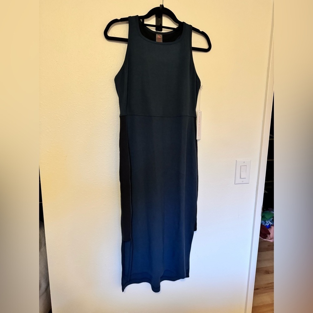 NEW Krimson Klover Bainbridge Dress Racerback Modal Stretch Blue Midi Small NWT